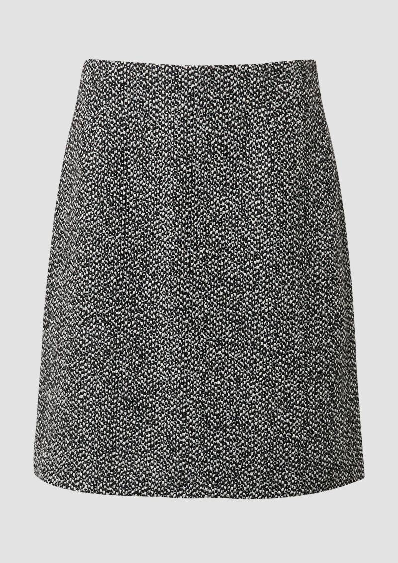 s.Oliver - Kurzer Bouclé-Rock mit leichter Fütterung, Damen, schwarz von s.Oliver