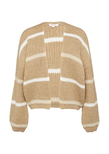 Kurzer Cardigan mit überschnittenen Schultern Sandstein 48 von s.Oliver