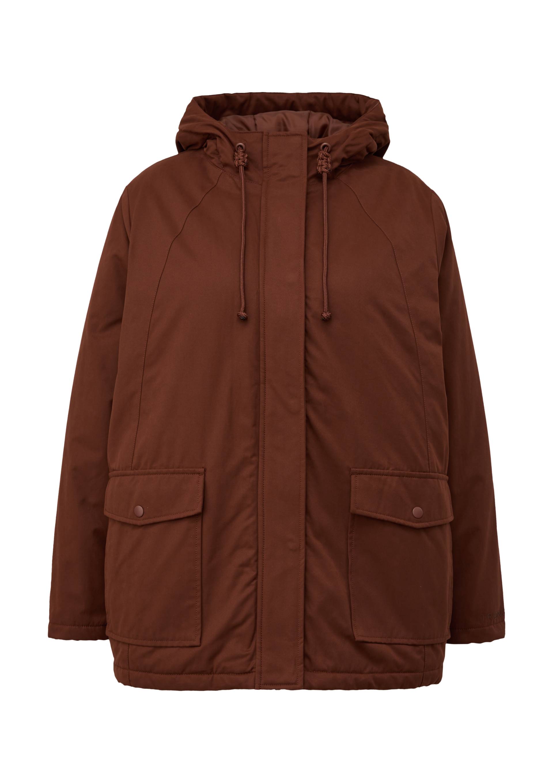 s.Oliver - Kurzer Parka aus Baumwollmix, Damen, braun von s.Oliver