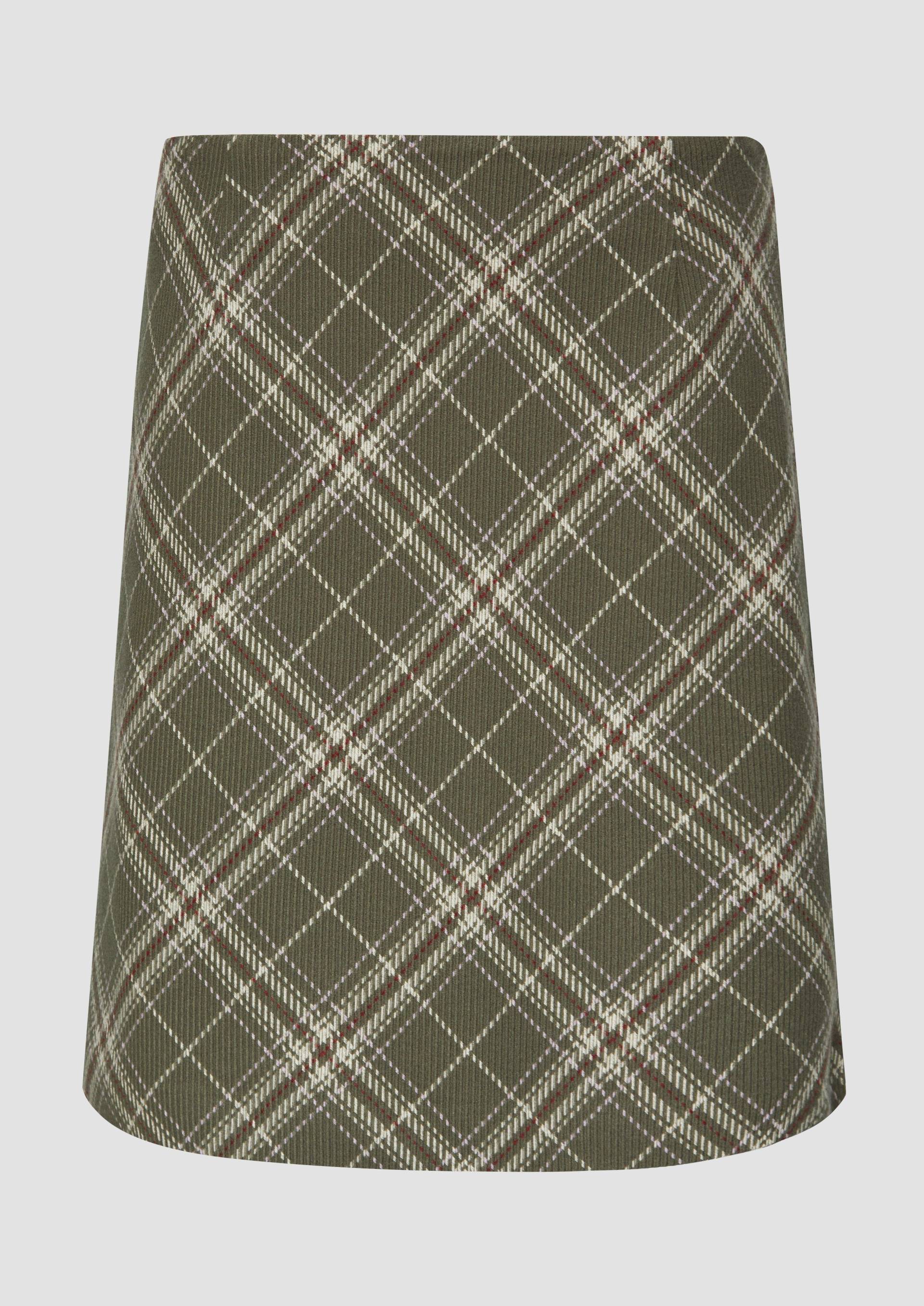 s.Oliver - Kurzer Rock mit Web-Karo, Damen, Grün von s.Oliver