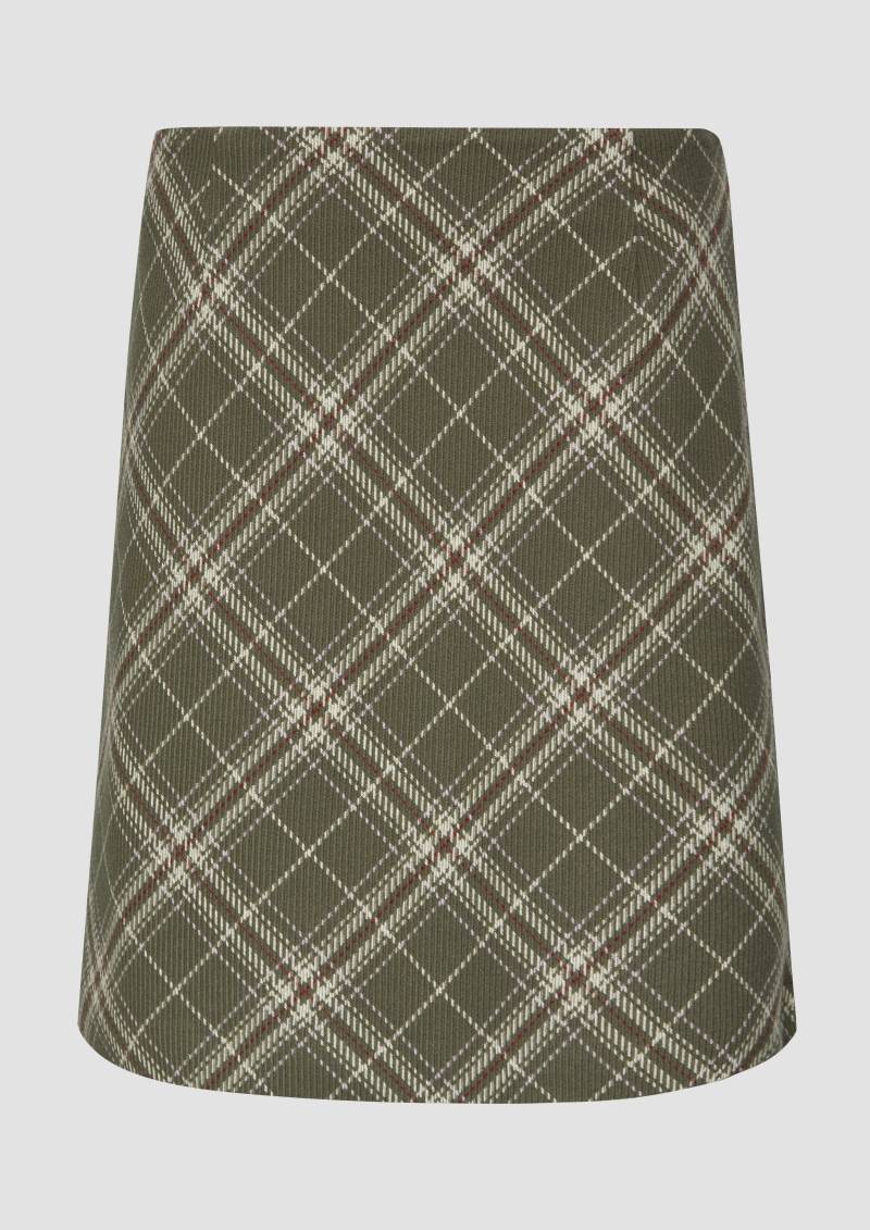 s.Oliver - Kurzer Rock mit Web-Karo, Damen, Grün von s.Oliver