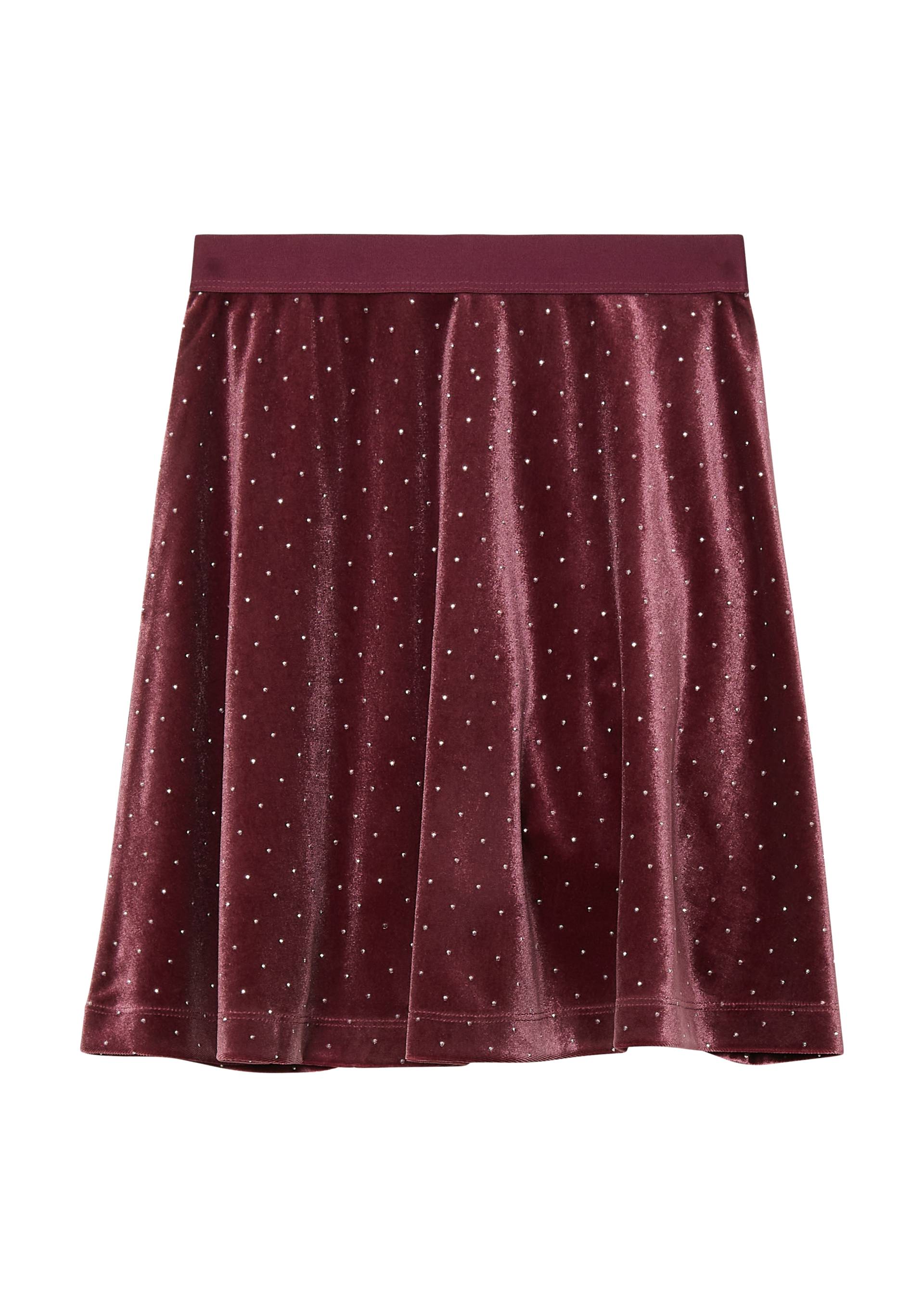 s.Oliver - Kurzer Samt-Rock mit Glitzersteinen, Mädchen, rot von s.Oliver