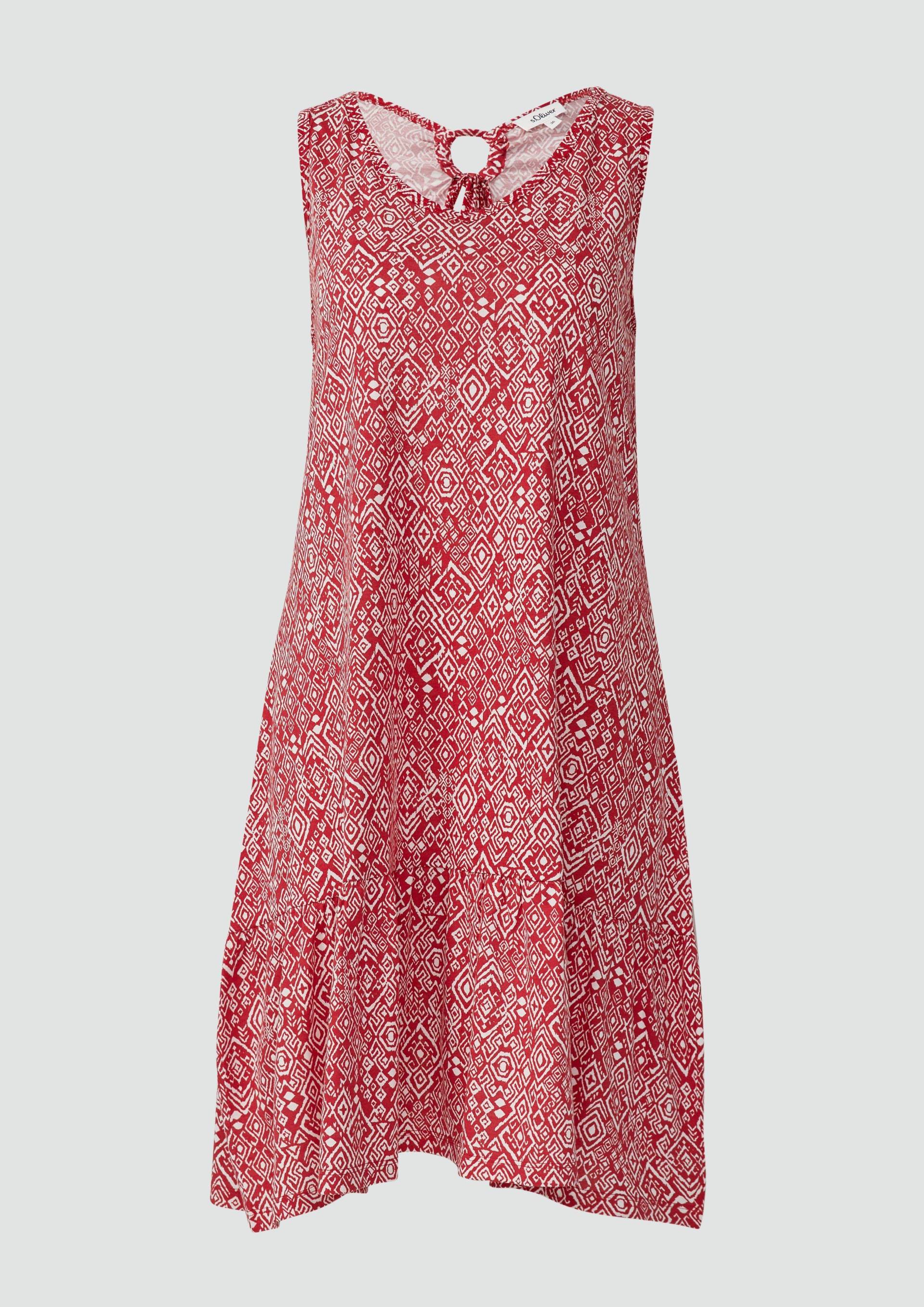 s.Oliver - Kurzes Jersey-Kleid mit Schleifendetail am Rücken, Damen, rot von s.Oliver