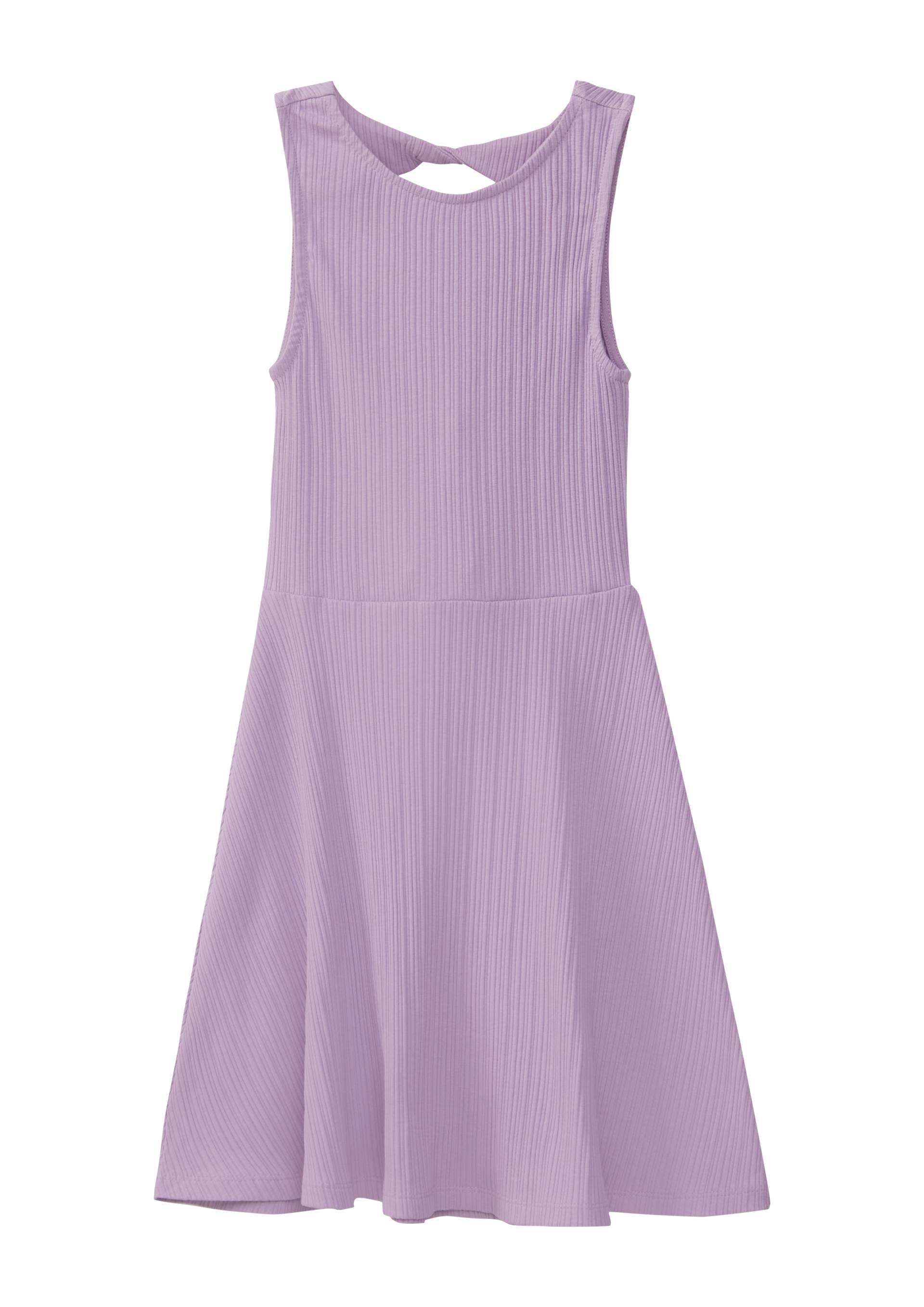s.Oliver - Kurzes Kleid aus Rippware mit Cut-out, Mädchen, lila von s.Oliver