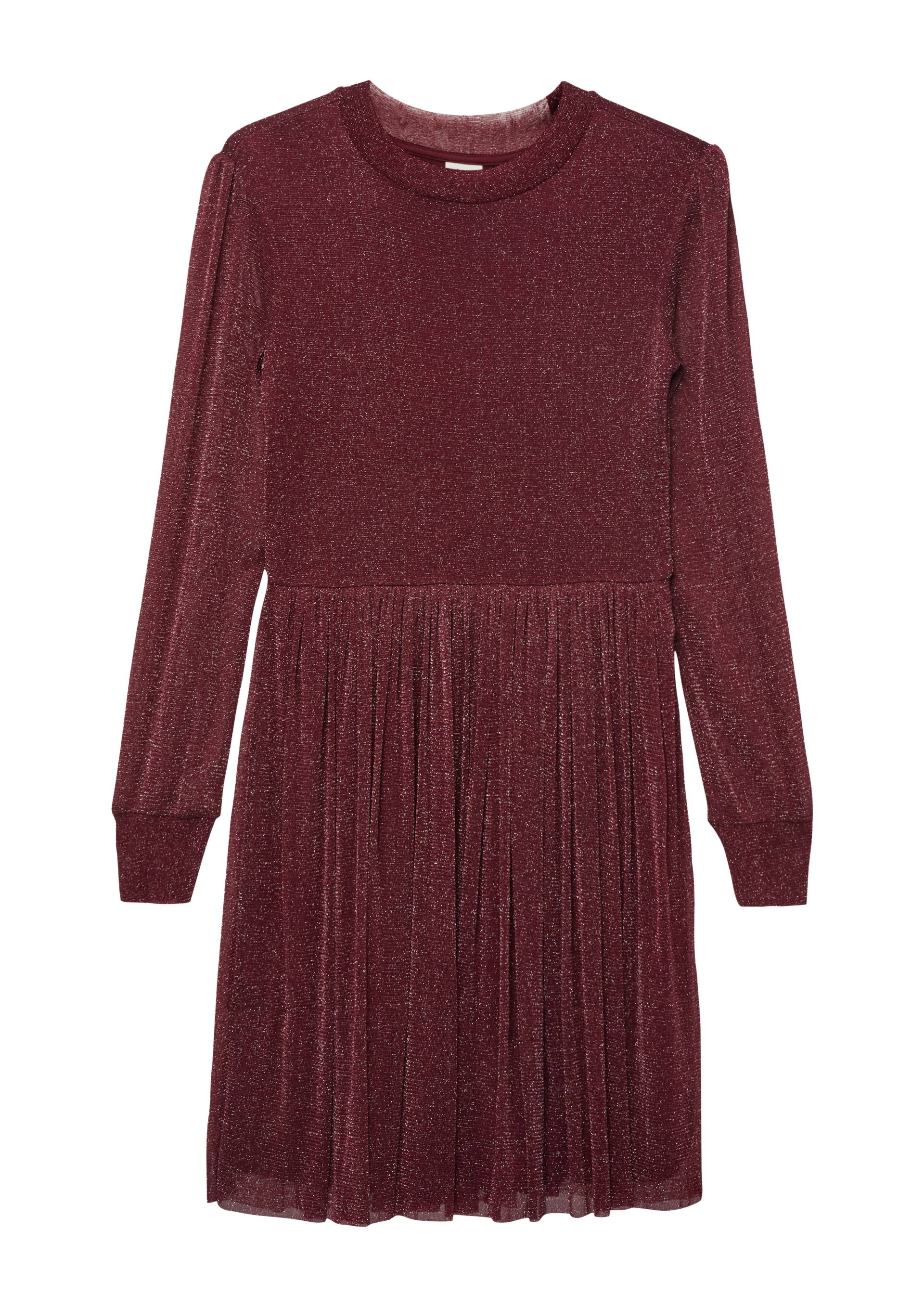 s.Oliver - Kurzes Kleid aus weichem Glitzer-Mesh, Mädchen, rot von s.Oliver