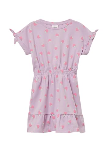 s.Oliver Kurzes Kleid mit All-Over-Print und Raffung rosa 140 von s.Oliver