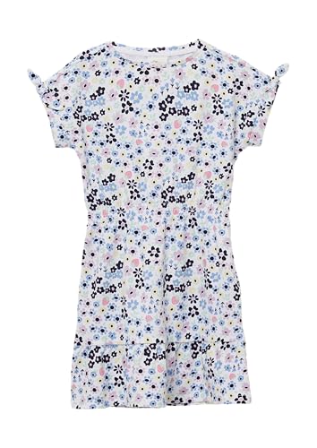 s.Oliver Kurzes Kleid mit All-Over-Print und Raffung weiß 110 von s.Oliver