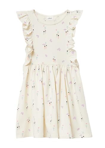 s.Oliver Kurzes Kleid mit All-Over-Print und Volantärmeln Creme 116 von s.Oliver