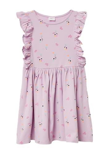 s.Oliver Kurzes Kleid mit All-Over-Print und Volantärmeln Flieder 128 von s.Oliver