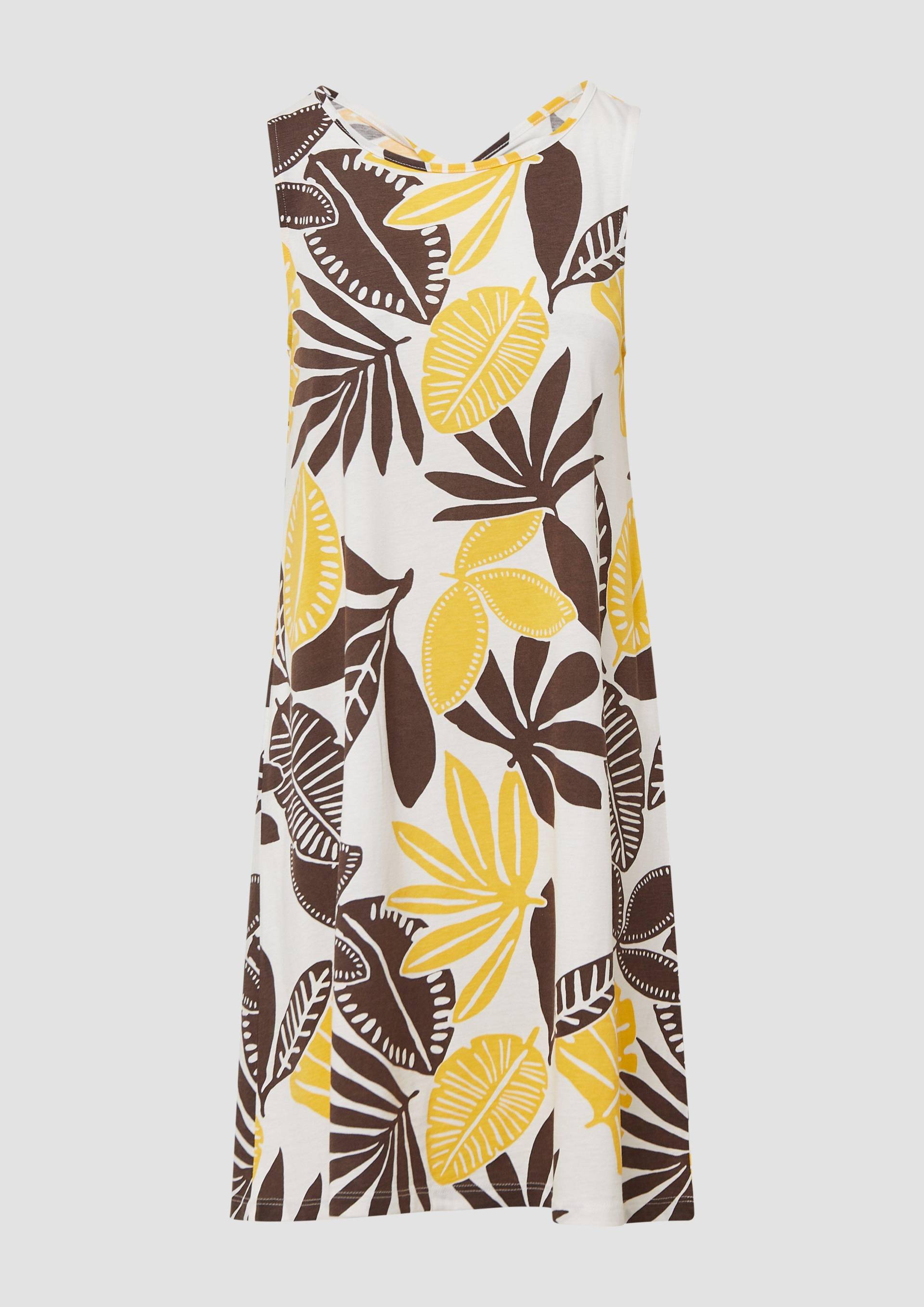 s.Oliver - Kurzes Kleid mit Cut-out-Detail, Damen, creme von s.Oliver