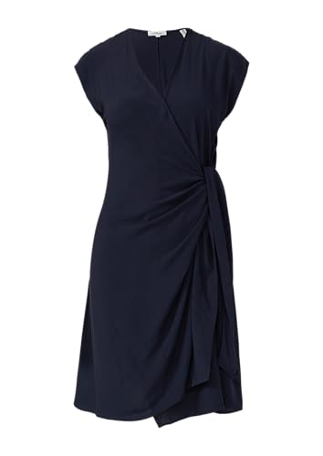 s.Oliver Kurzes Wickelkleid im Relaxed Fit aus Viskose Navy 32 von s.Oliver