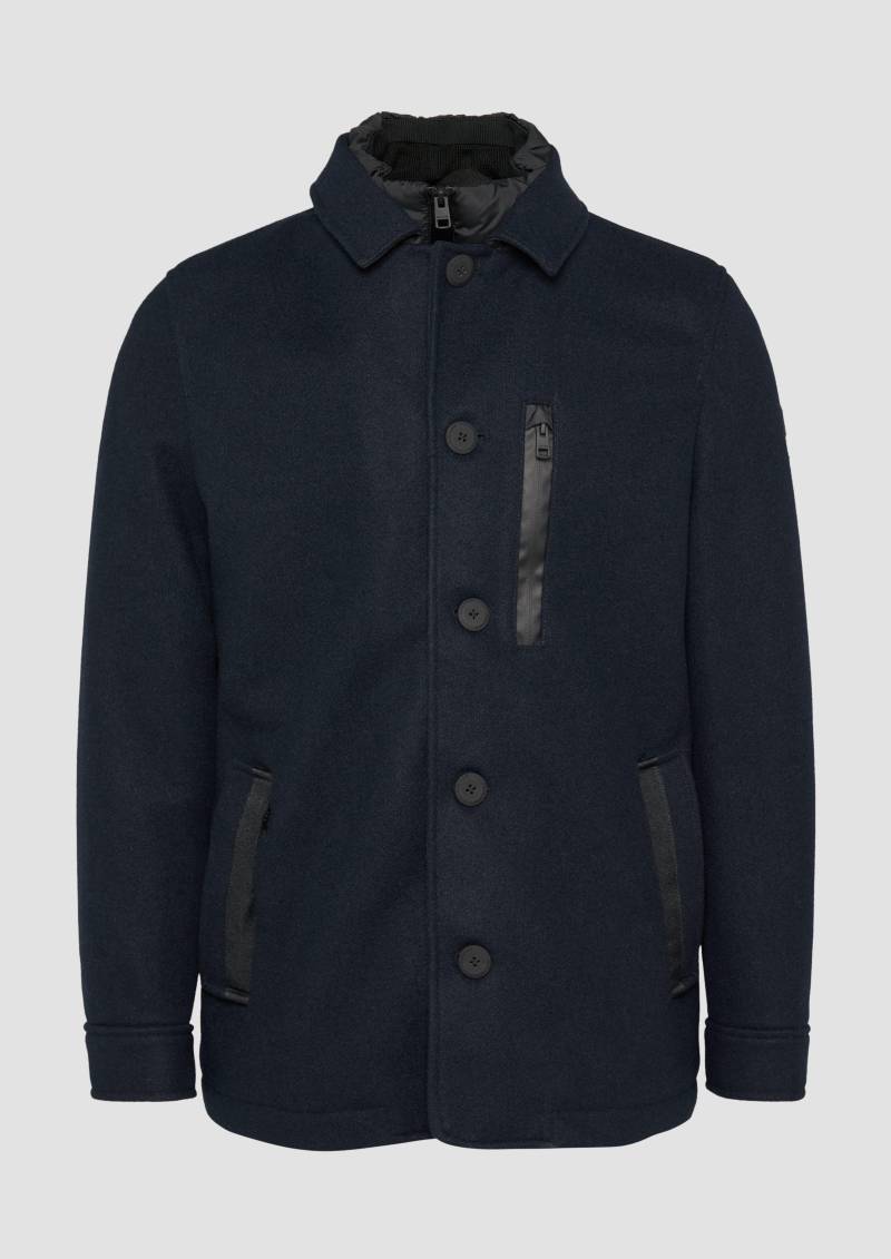 s.Oliver - Kurzmantel mit gestepptem Innenfutter, Herren, blau von s.Oliver