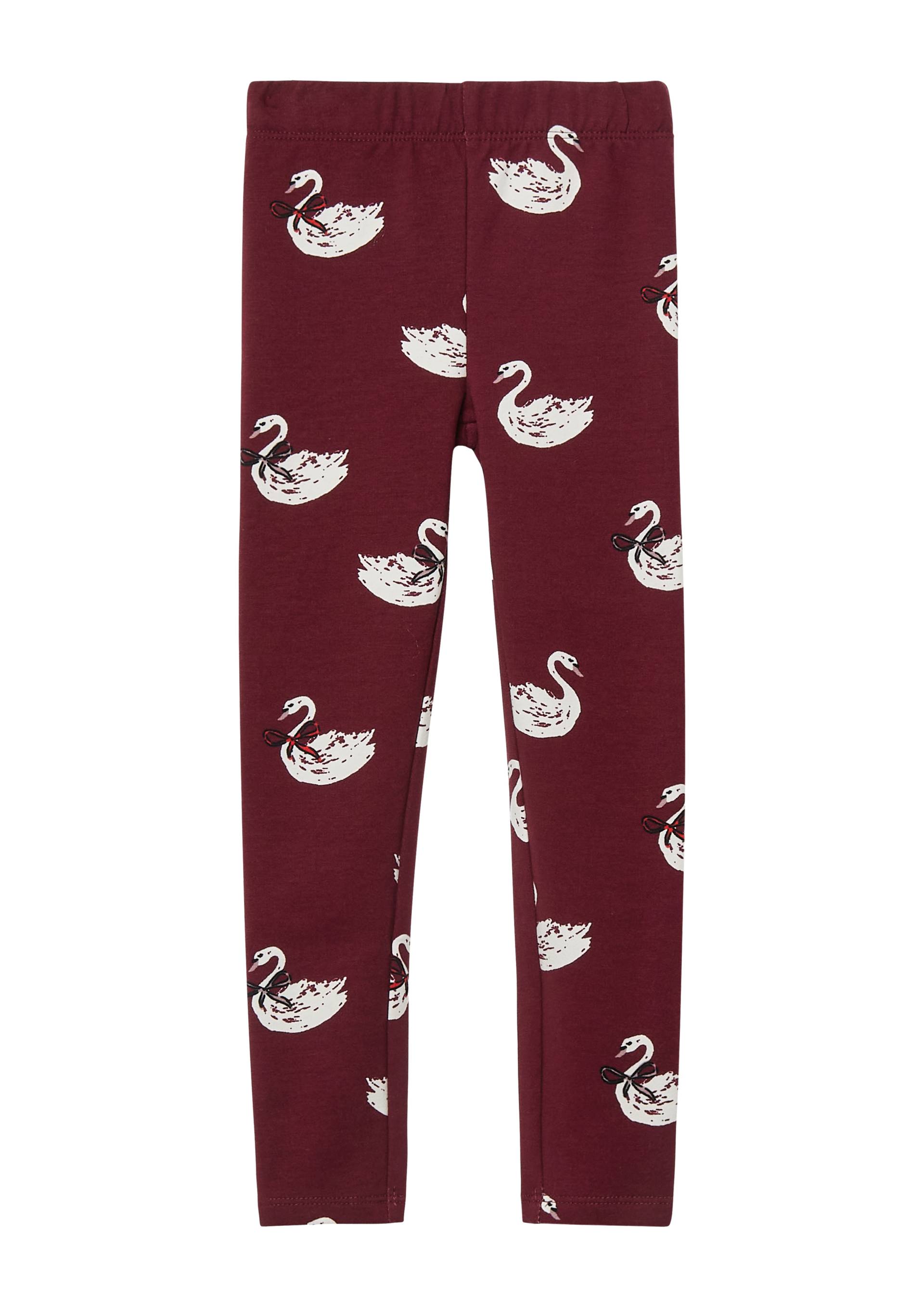s.Oliver - Kuschelige Leggings mit All-over-Print, Kinder, rot von s.Oliver
