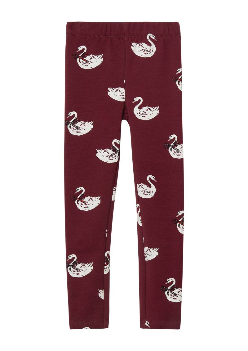s.Oliver - Kuschelige Leggings mit All-over-Print, Kinder, rot von s.Oliver