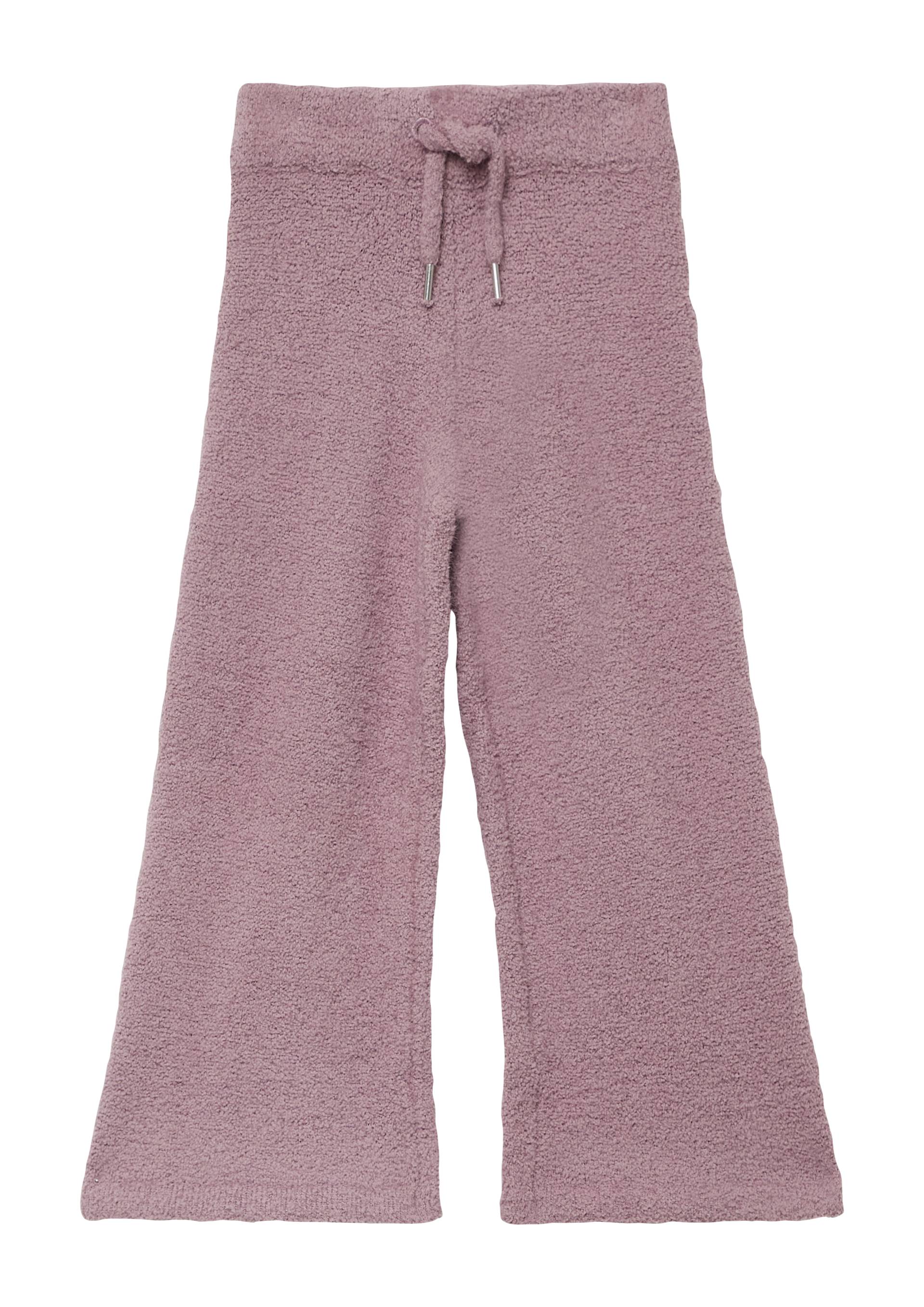 s.Oliver - Kuschelige Strickhose in Bouclé-Optik mit weitem Bein, Kinder, Rosa von s.Oliver