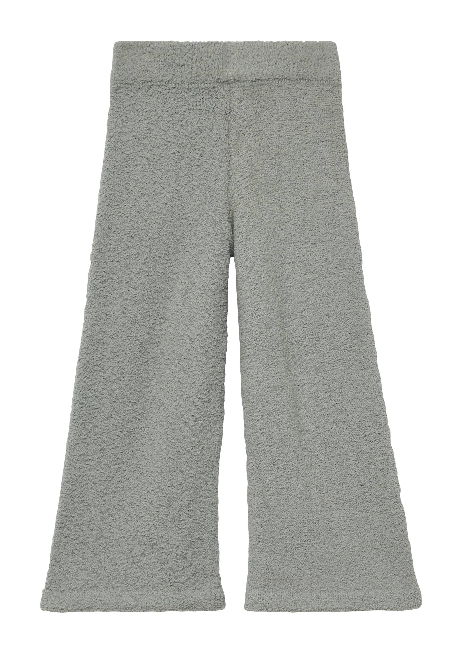 s.Oliver - Kuschelige Strickhose in Bouclé-Optik mit weitem Bein, Kinder, grau von s.Oliver