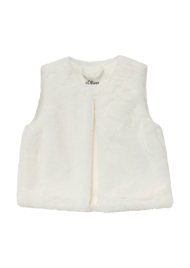 s.Oliver - Kuschelige Webpelz-Weste, Kinder, creme|weiß von s.Oliver