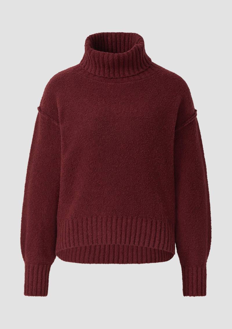 s.Oliver - Kuscheliger Strickpullover mit breitem Rollkragen, Damen, rot von s.Oliver