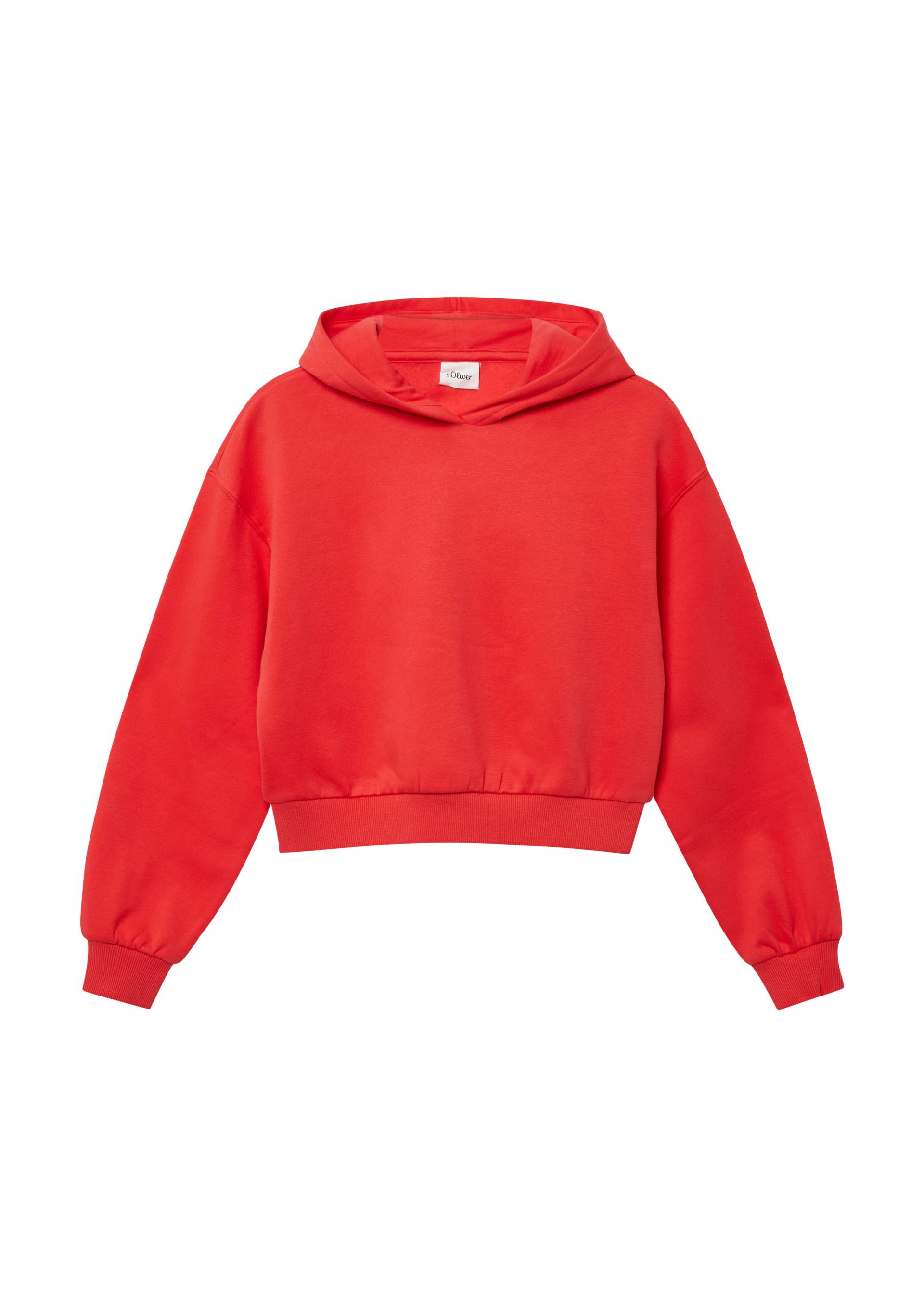 s.Oliver - Kuscheliger cropped Oversize Hoodie mit Print, Mädchen, rot von s.Oliver