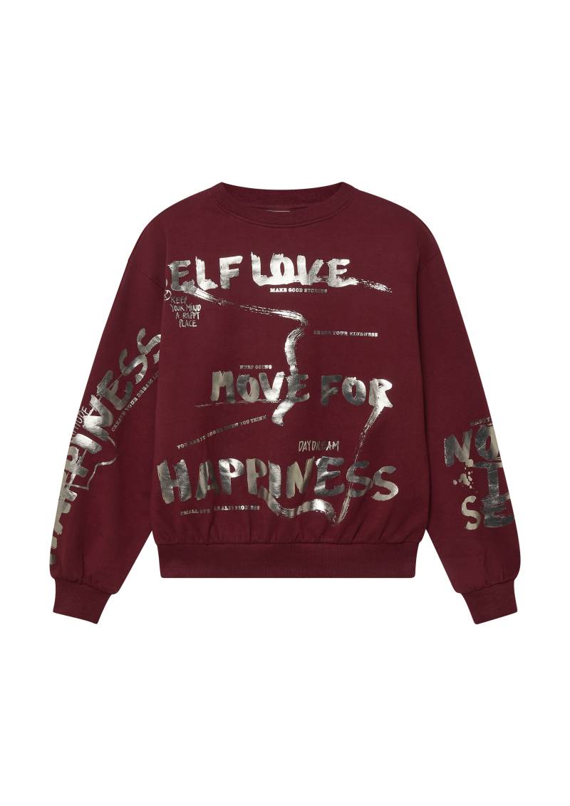 s.Oliver - Kuscheliges Oversize Sweatshirt mit Folienprint, Mädchen, rot von s.Oliver