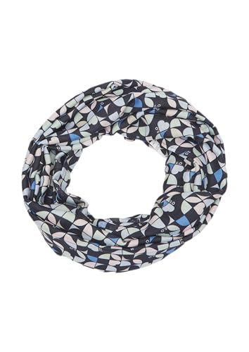s.Oliver Lässiger Loop Schal aus Viskose mit All-over-Print navy ONESIZE von s.Oliver