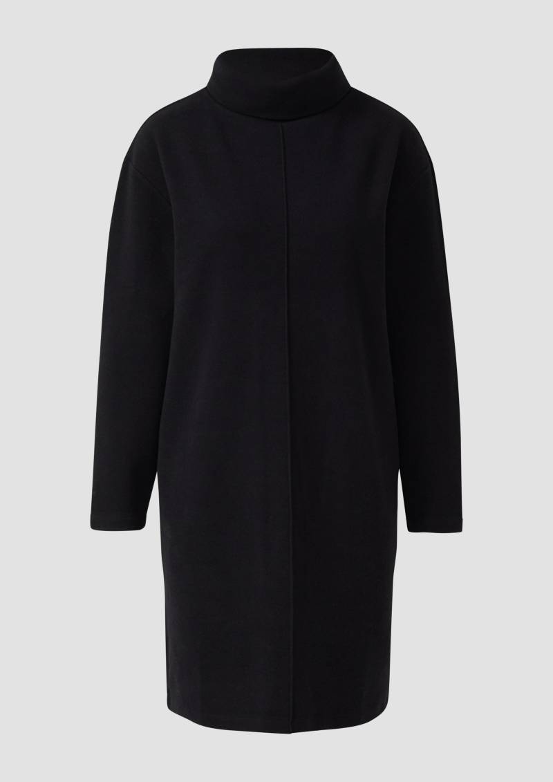 s.Oliver - Langärmliges Strickkleid mit hohem Rollkragen, Damen, schwarz von s.Oliver
