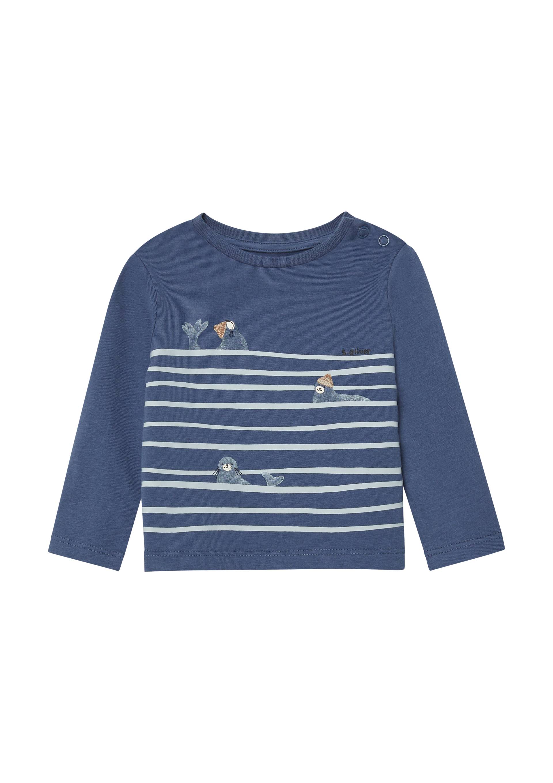 s.Oliver - Langarm-Jersey-Shirt mit Frontprint, Babys, blau s.Oliver - Langarm-Jersey-Shirt mit Frontprint, Babys, blau von s.Oliver