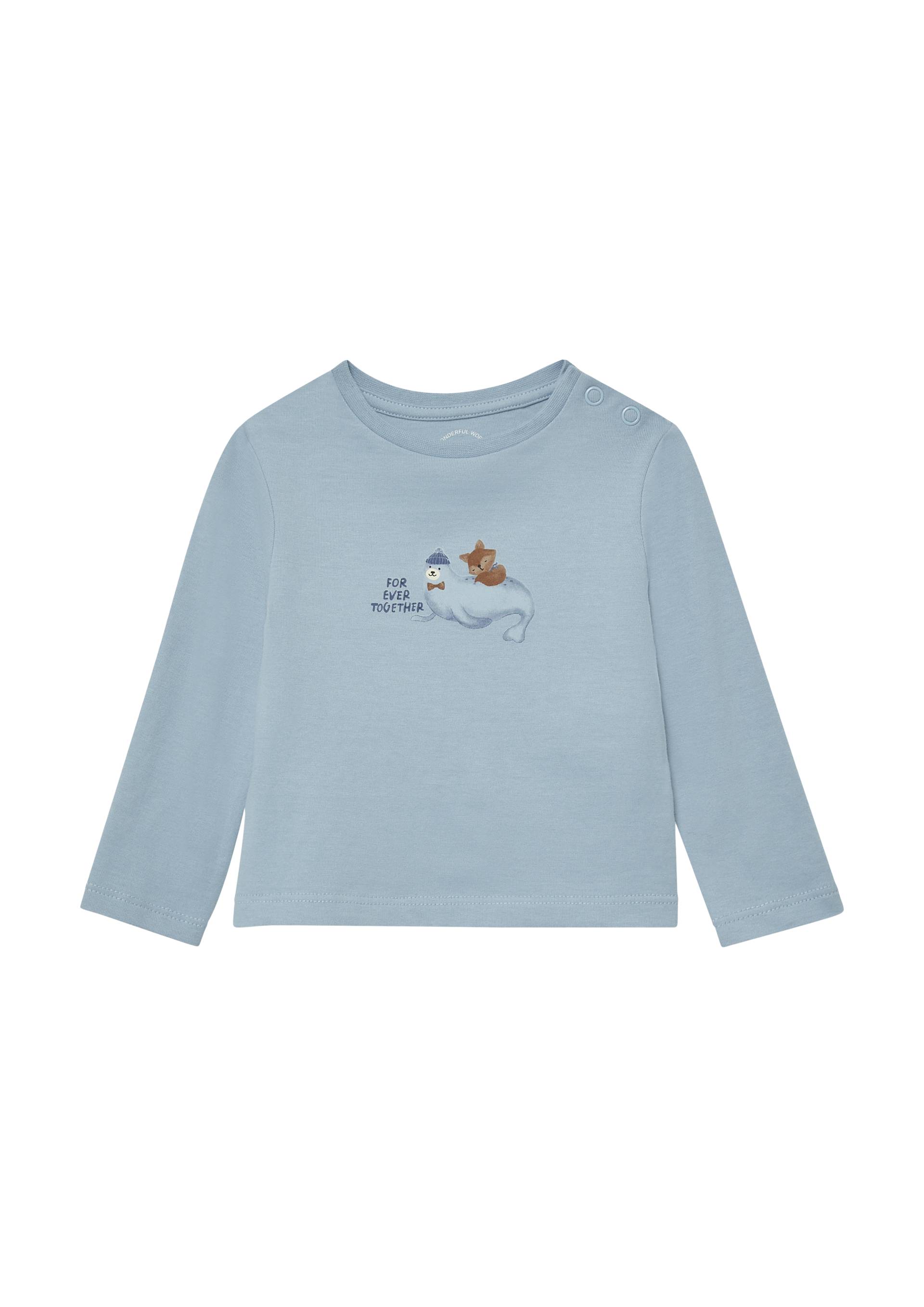 s.Oliver - Langarm-Jersey-Shirt mit Frontprint, Babys, blau s.Oliver - Langarm-Jersey-Shirt mit Frontprint, Babys, blau von s.Oliver