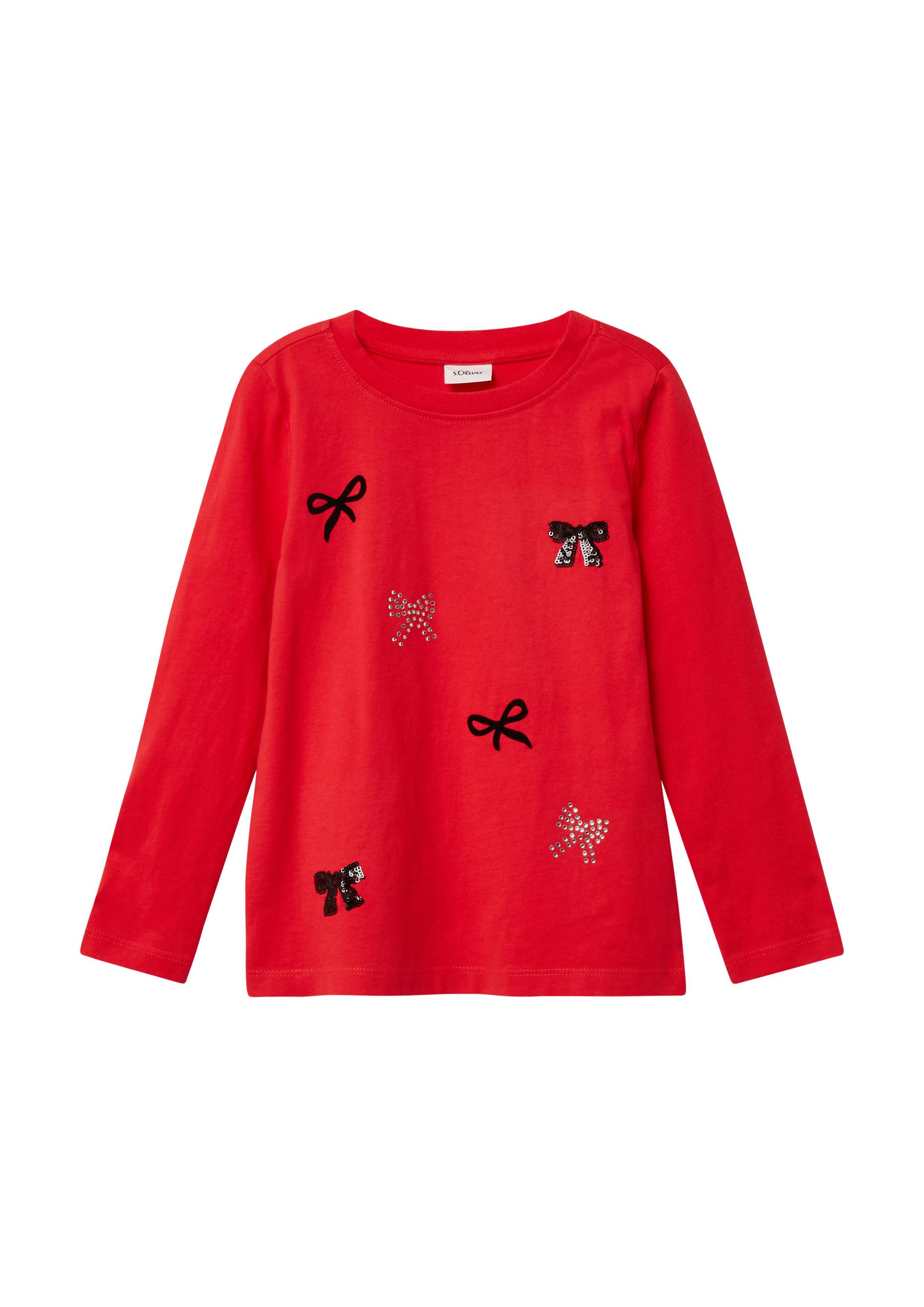 s.Oliver - Langarm-Jerseyshirt mit Schleifen-Details, Kinder, rot von s.Oliver