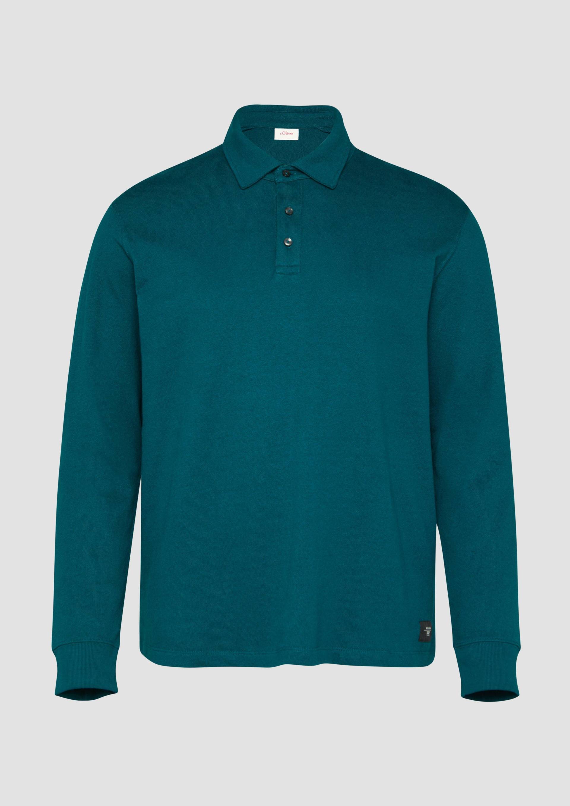 s.Oliver - Strukturiertes Langarm-Poloshirt im Relaxed Fit, Herren, Blau s.Oliver - Strukturiertes Langarm-Poloshirt im Relaxed Fit, Herren, Blau von s.Oliver