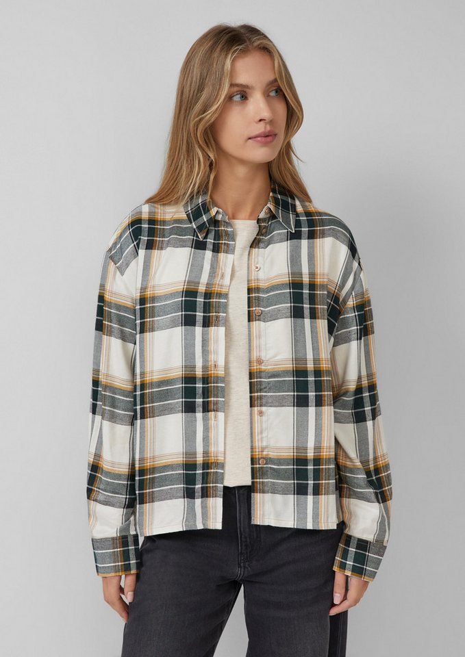 s.Oliver Langarmbluse Bluse Hemdbluse im Relaxed Fit mit Raffung am Rücken von s.Oliver