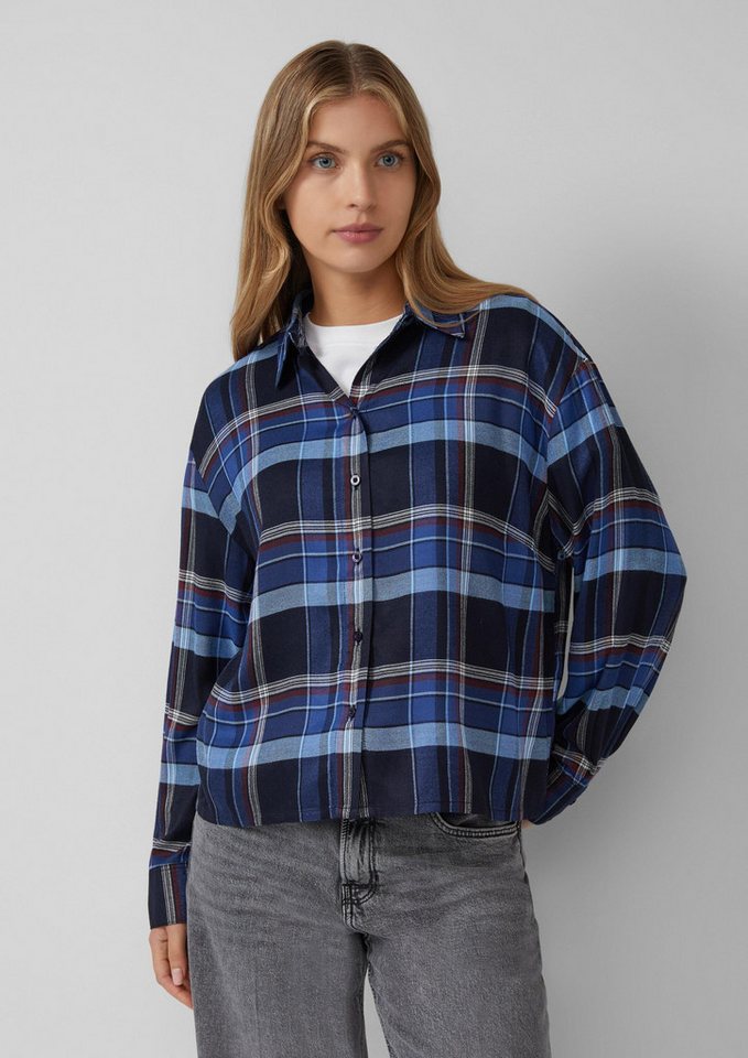 s.Oliver Langarmbluse Bluse Hemdbluse im Relaxed Fit mit Raffung am Rücken von s.Oliver