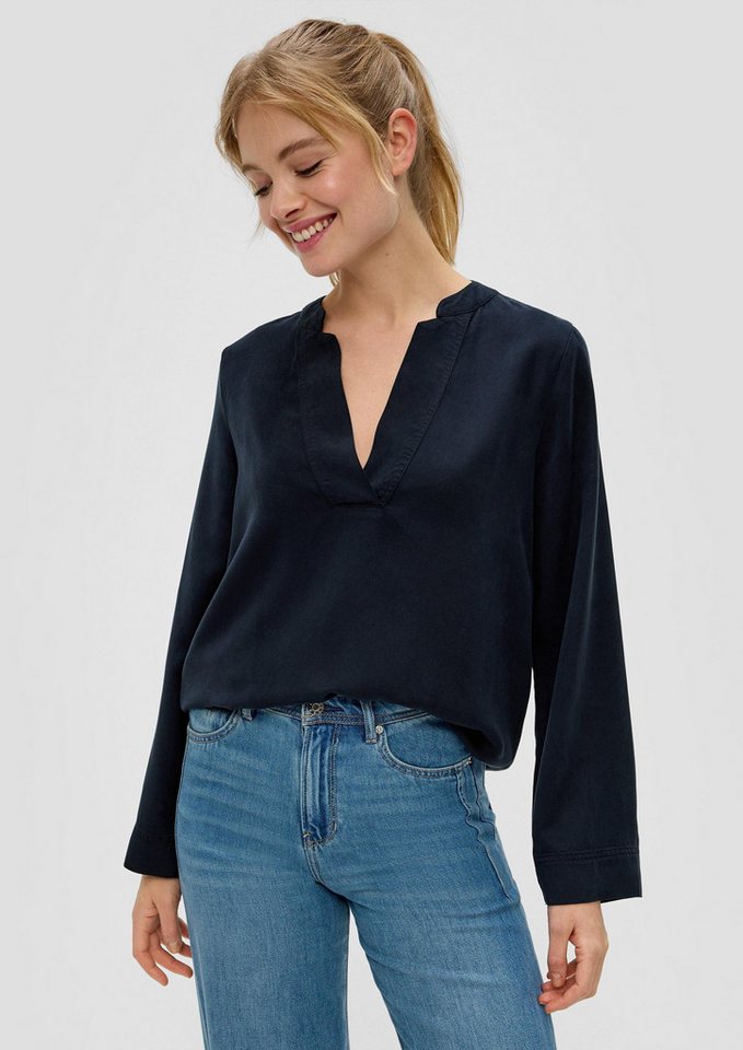 s.Oliver Langarmbluse Bluse Bluse aus Lyocell (1-tlg) von s.Oliver