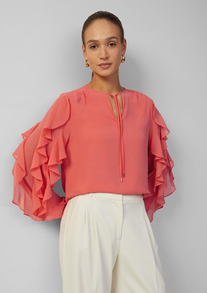 s.Oliver Langarmbluse Bluse Leichte Chiffonbluse mit Rüschenärmeln (1-tlg) von s.Oliver