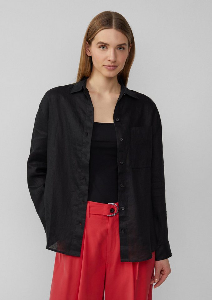 s.Oliver Langarmbluse Bluse Oversize Bluse aus reinem Leinen von s.Oliver