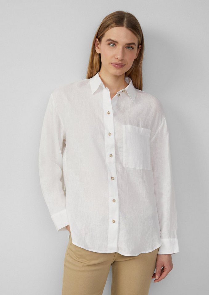 s.Oliver Langarmbluse Bluse Oversize Bluse aus reinem Leinen von s.Oliver