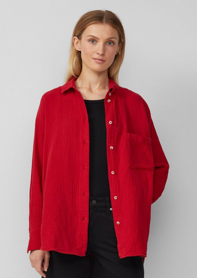 s.Oliver Langarmbluse Bluse Oversized Bluse aus Musselin (1-tlg) von s.Oliver