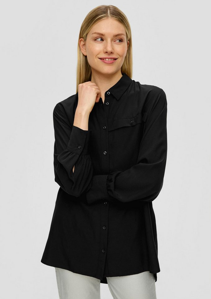 s.Oliver Langarmbluse Bluse Twill-Bluse aus Viskosemix von s.Oliver