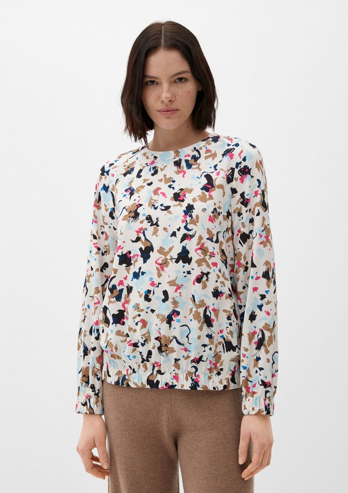 s.Oliver Langarmbluse Bluse Viskosebluse in abstraktem Muster von s.Oliver