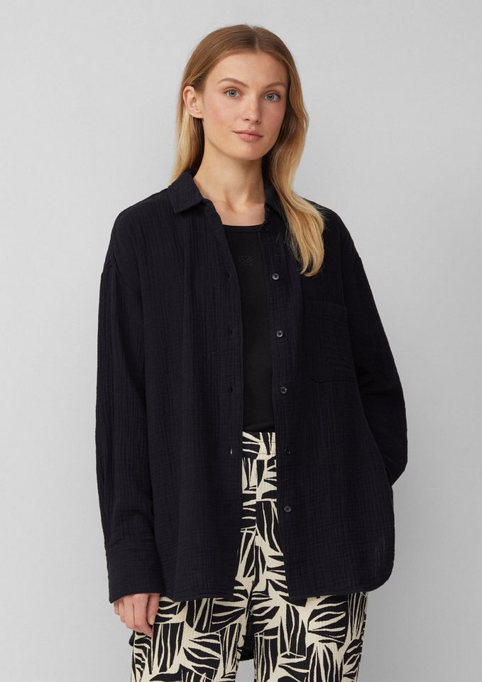 s.Oliver Langarmbluse Oversized Bluse aus Musselin von s.Oliver