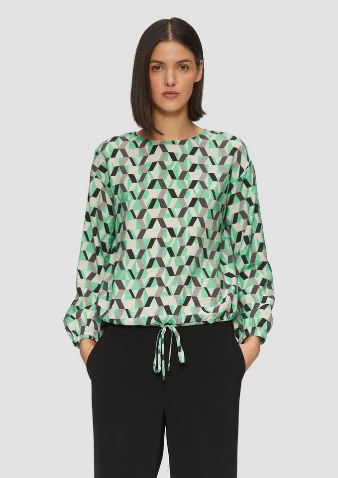 s.Oliver Langarmbluse Viskosemix-Bluse in O-Shape von s.Oliver