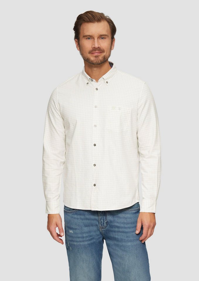 s.Oliver Langarmhemd Hemd Regular Fit: Kariertes Hemd mit Button-Down-Kragen von s.Oliver
