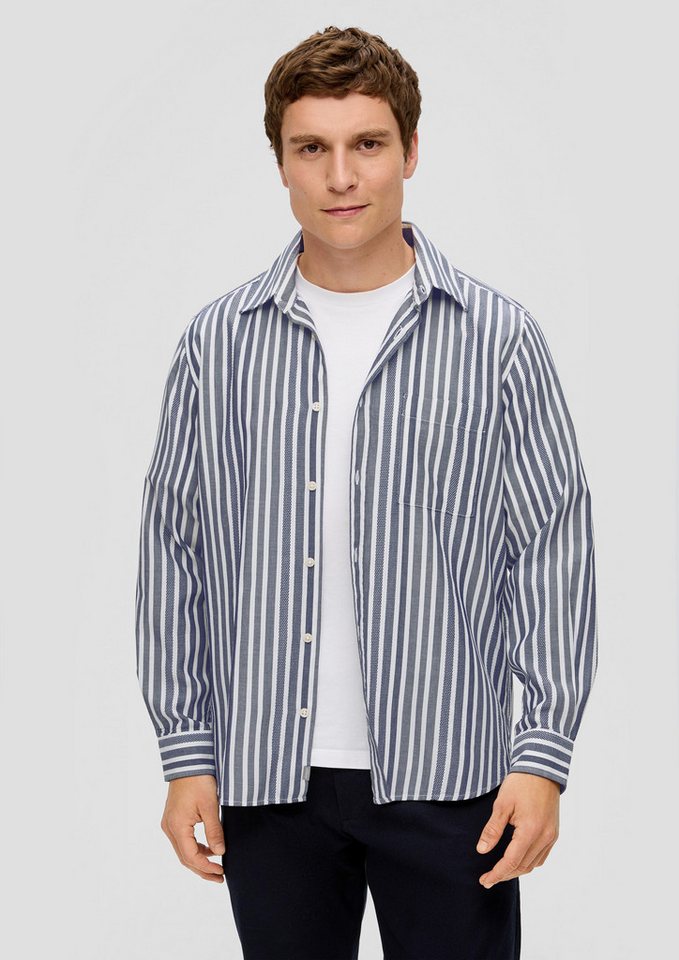 s.Oliver Langarmhemd Hemd Hemd mit seitlichem Detail am Saum von s.Oliver