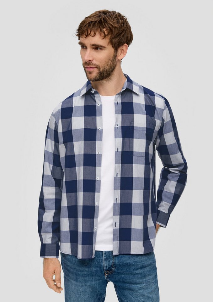 s.Oliver Langarmhemd Hemd Hemd mit seitlichem Detail am Saum von s.Oliver