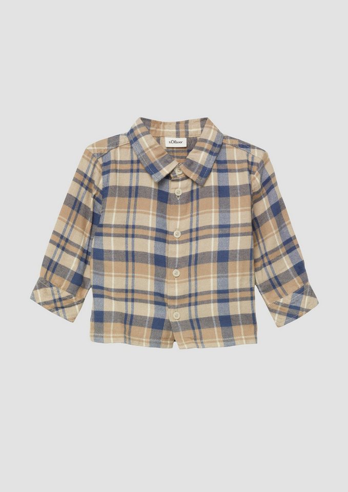 s.Oliver Langarmhemd Hemd Kariertes Flanellhemd im Regular Fit von s.Oliver