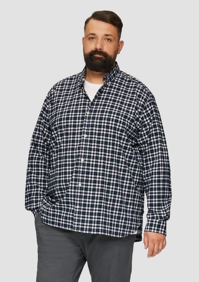 s.Oliver Langarmhemd Hemd Kariertes Hemd aus Baumwollstretch von s.Oliver