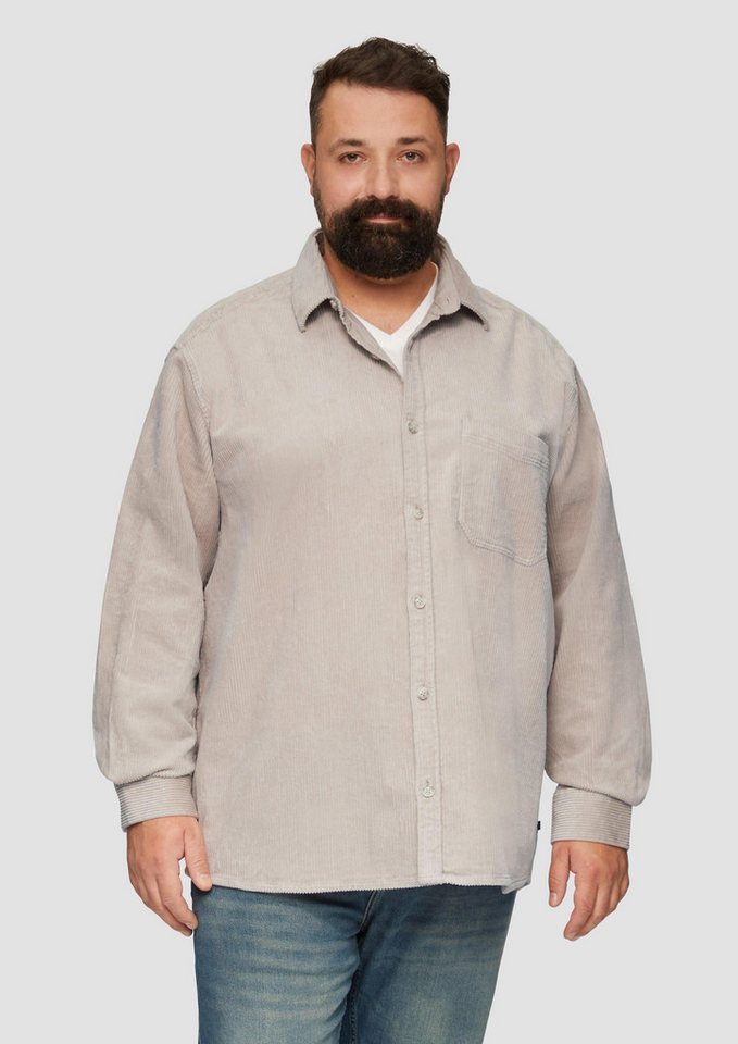 s.Oliver Langarmhemd Hemd Regular Fit: Cordhemd mit Brusttasche von s.Oliver