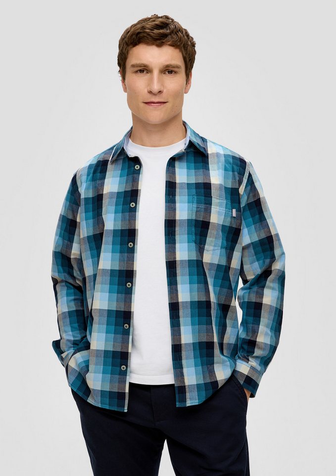 s.Oliver Langarmhemd Hemd Regular: Langarmhemd aus Baumwolle von s.Oliver