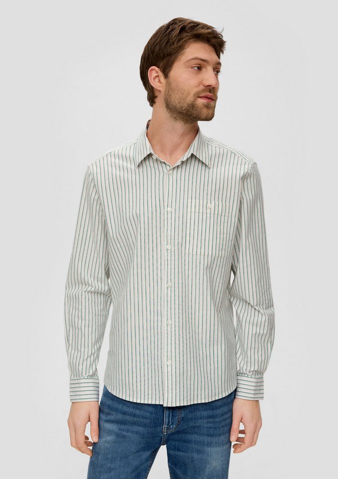 s.Oliver Langarmhemd Hemd Langarmhemd mit Under-Button-down-Kragen (1-tlg) von s.Oliver