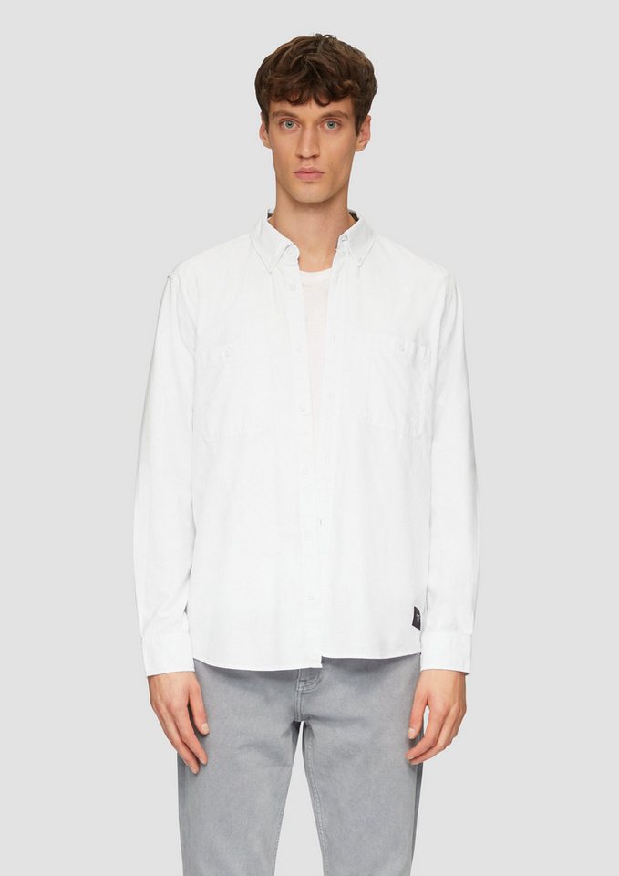 s.Oliver Langarmhemd Regular Fit: Baumwollhemd mit Button-Down-Kragen Waschung von s.Oliver